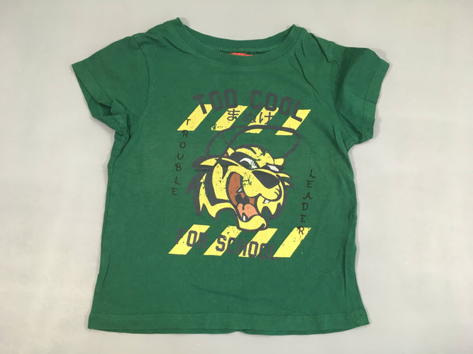 T-shirt m.c vert Too Cool Lion, moins cher chez Petit Kiwi