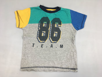 T-shirt m.c gris-vert-jaune 86