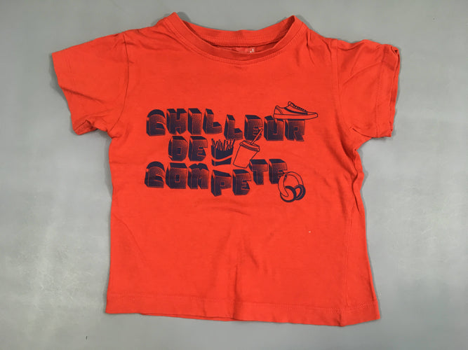 T-shirt m.c rouge Chilleur, moins cher chez Petit Kiwi