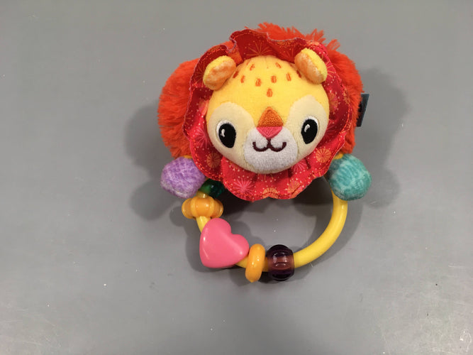 Hochet textile lion perles Léo P'tit lionceau, moins cher chez Petit Kiwi