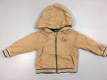 Veste légère zippée à capuche beige O'hahu