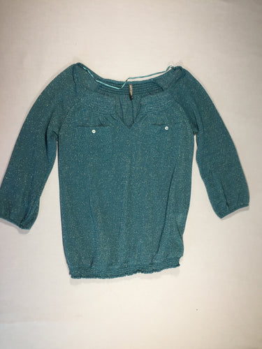 Naf Naf - Blouse en maille légère - vert/turquoise -  XS, moins cher chez Petit Kiwi