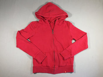 Sweat zippéà capuche rouge - XXS