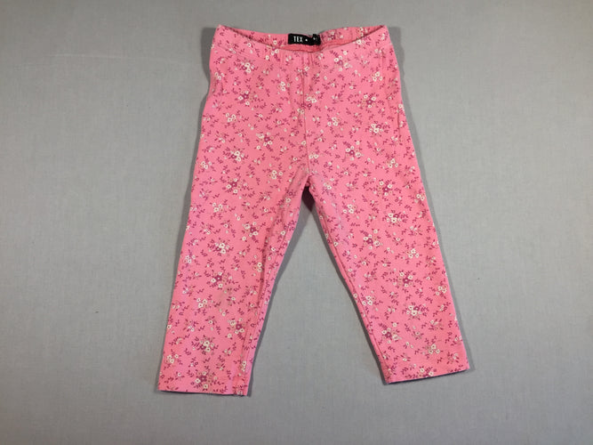 Legging rose fleuri, moins cher chez Petit Kiwi