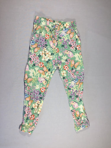 Pantalon fluide  vert - papillons, moins cher chez Petit Kiwi