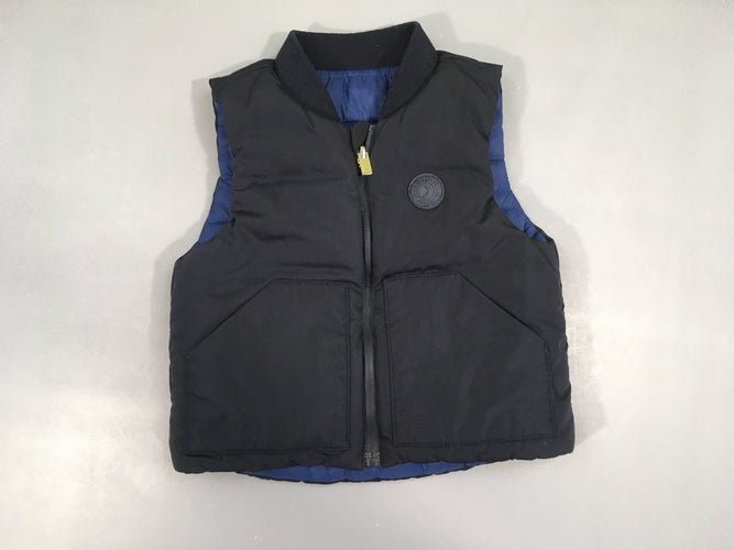 Bodywarmer révrsible bleu marine/bleu, moins cher chez Petit Kiwi