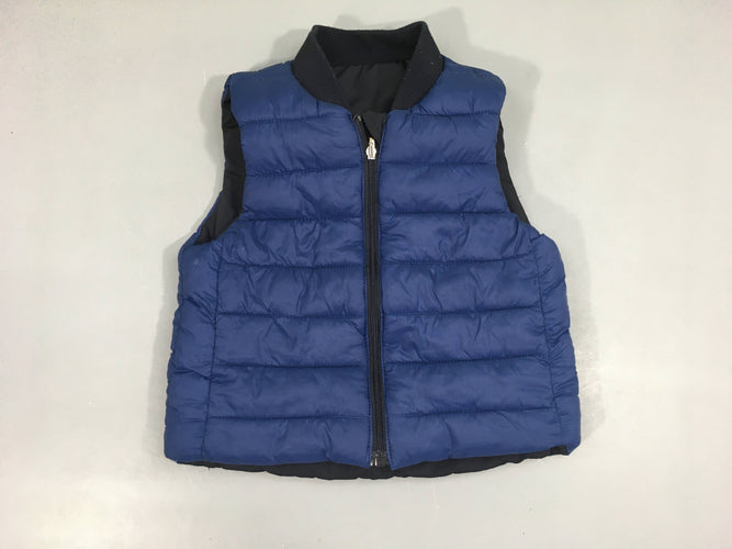 Bodywarmer révrsible bleu marine/bleu, moins cher chez Petit Kiwi