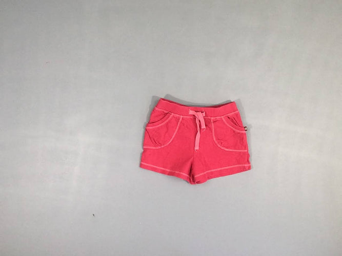 Short jersey rose surpiqures, moins cher chez Petit Kiwi