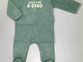 Pyjama velours kaki Dino