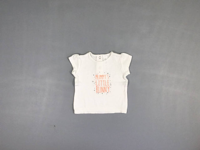 T-shirt m.c blanc mummy's little, moins cher chez Petit Kiwi