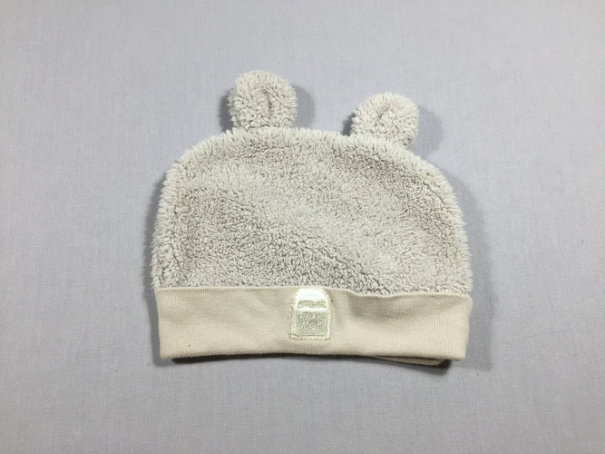 Bonnet en softy gris - oreilles - 6m, moins cher chez Petit Kiwi