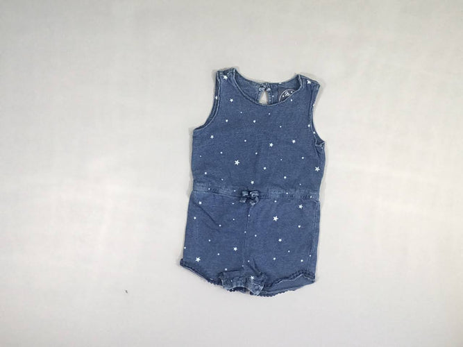 Combishort s.m jersey denim étoile, moins cher chez Petit Kiwi