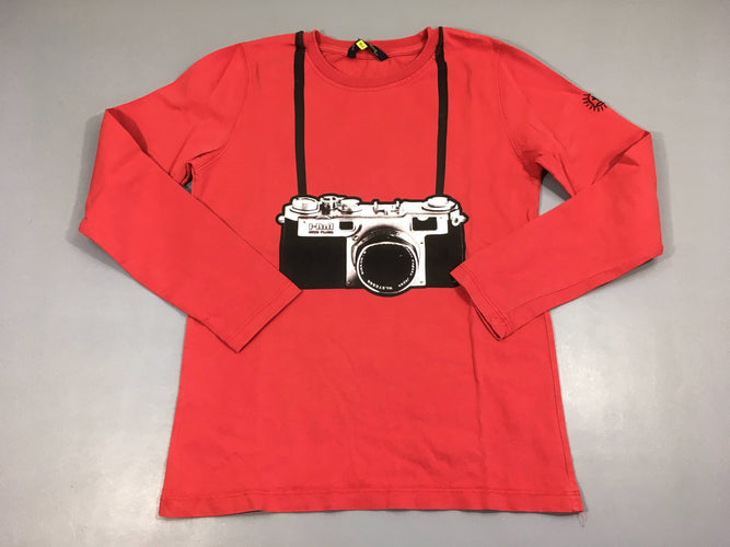 T-shirt m.l rouge appareil photo, moins cher chez Petit Kiwi