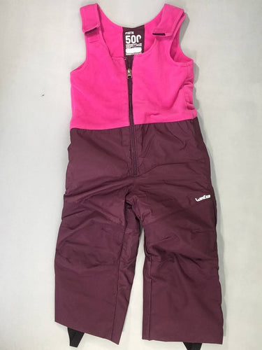 Combinaison de ski rose/mauve pull'n fit, moins cher chez Petit Kiwi