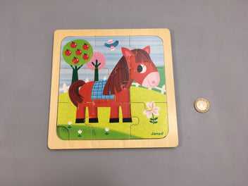 Planche puzzle bois cheval