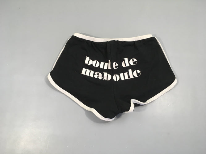 Short court jersey noir bords blancs Boule de maboule, moins cher chez Petit Kiwi