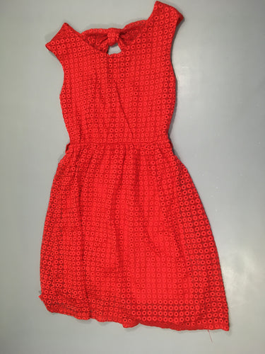 Robe s.m rouge doublée dentelle, moins cher chez Petit Kiwi