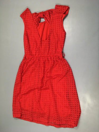 Robe s.m rouge doublée dentelle, moins cher chez Petit Kiwi