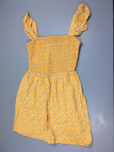 Robe s.m jaune fleurie s.moks, moins cher chez Petit Kiwi