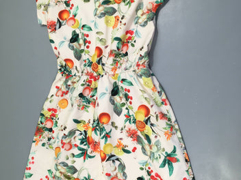 Robe m.c blanche fruits colorés