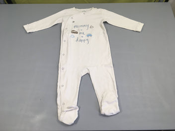 Pyjama jersey gris clair Mummy + me-Petite tache pied