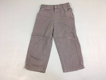 Pantalon chino gris/mauve