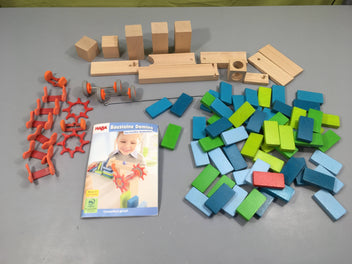 Jeu de billes et dominos en bois Bausteine Domino