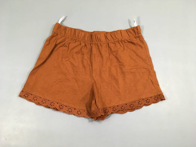 Short jersey ocre ajouré bas, moins cher chez Petit Kiwi