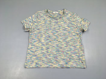 T-shirt m.c côtelé flammé multicolore