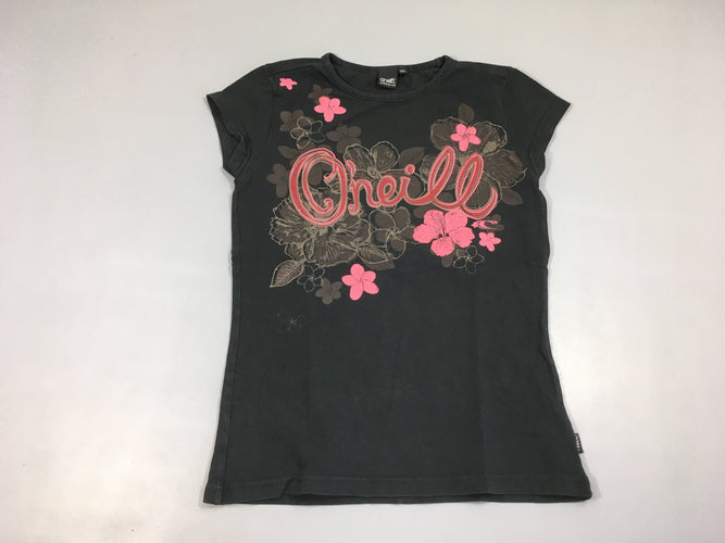 T-shirt m.c noir O'neill fleurs, moins cher chez Petit Kiwi