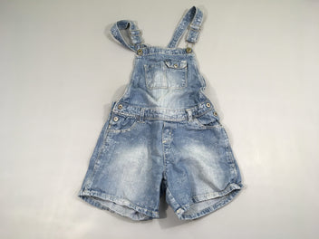 Salopette Short en jean effet délavé