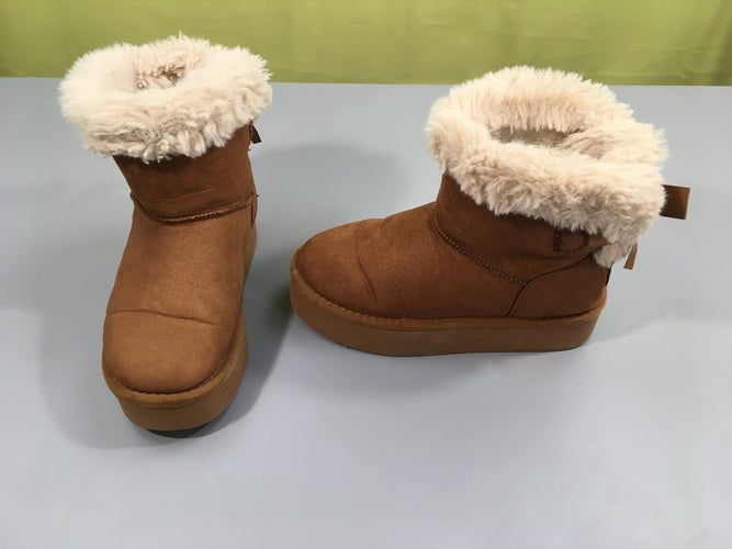 Chaussures montantes fourrées Style Ugg brunes, moins cher chez Petit Kiwi