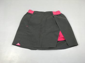 Jupe/short de randonnée gris foncé/rose