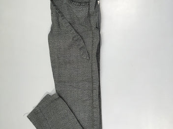 Pantalon carreaux gris foncé/noir ceinture