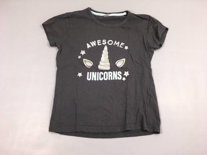 T-shirt m.c gris foncé Unicorns, moins cher chez Petit Kiwi