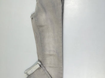 Jeans skinny gris revers