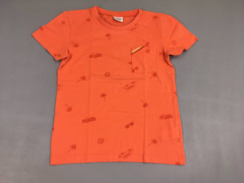 T-shirt m.c orange palmier poche