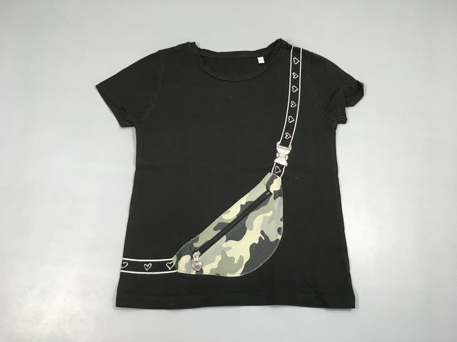 T-shirt m.c noir banane camouflage, moins cher chez Petit Kiwi