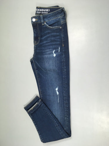 Jeans clockhouse high rise skinny effet erraillé, moins cher chez Petit Kiwi