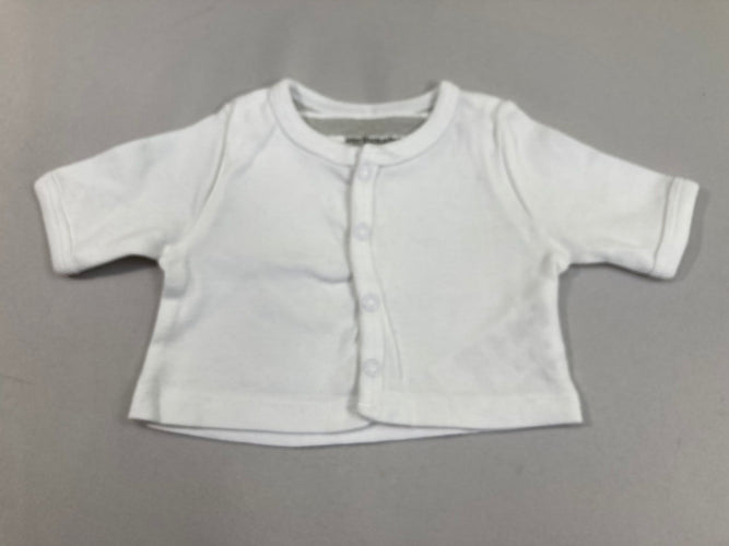 Gilet blanc 45cm, moins cher chez Petit Kiwi