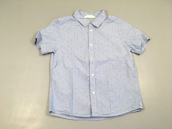 Chemise m.c bleue lignée pois