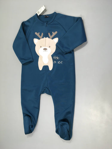 NEUF Pyjama molleton bleu renne, moins cher chez Petit Kiwi