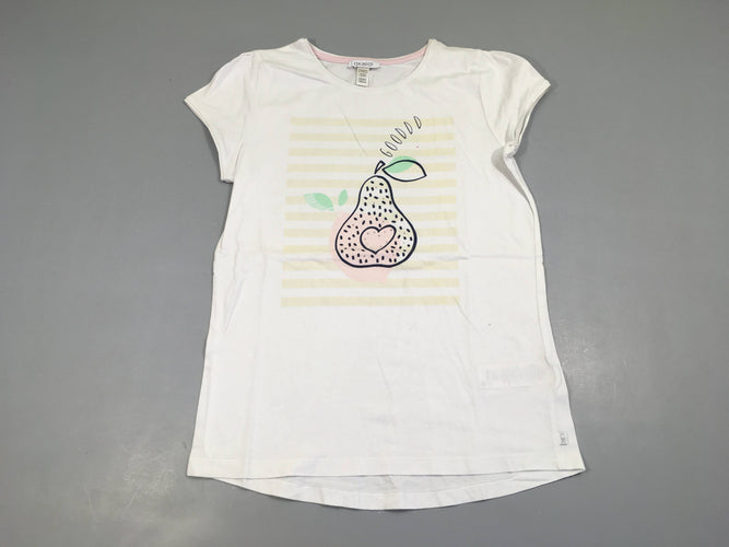 T-shirt m.c blanc poire strass, moins cher chez Petit Kiwi