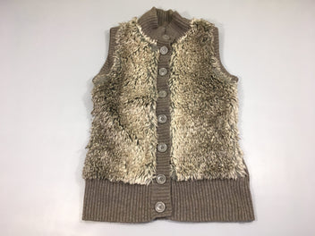 Gilet s.m brun fausse fourrure