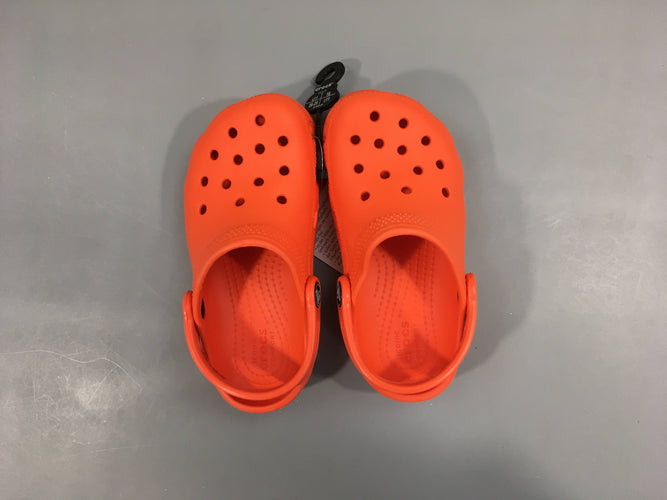 NEUF sabots crocs oranges, C11 28-29, moins cher chez Petit Kiwi