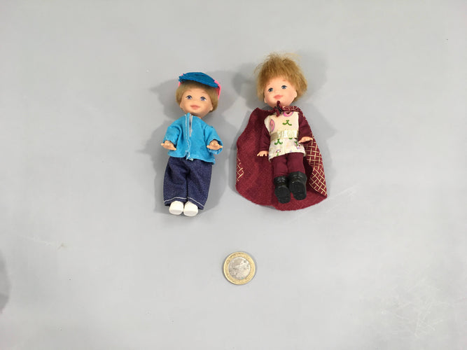 2 Figurines garçon de 11cm Vintage, moins cher chez Petit Kiwi