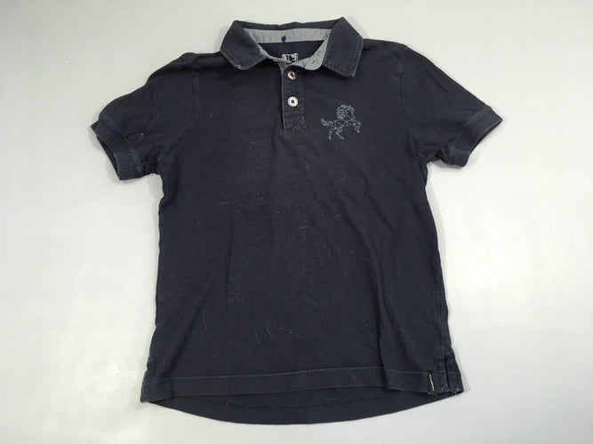 Polo m.c jersey bleu marine Fouganza, moins cher chez Petit Kiwi