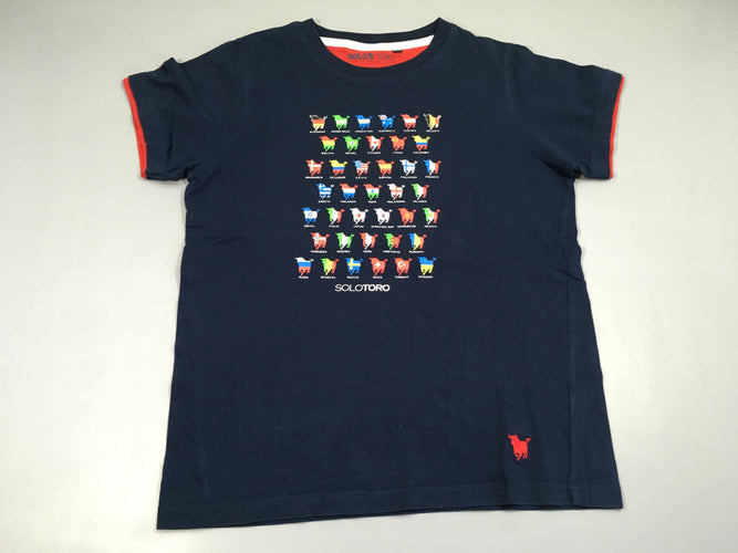 T-shirt m.c bleu foncé taureaux, moins cher chez Petit Kiwi