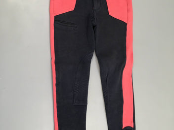 Pantalon équitation bleu marine/rose vif