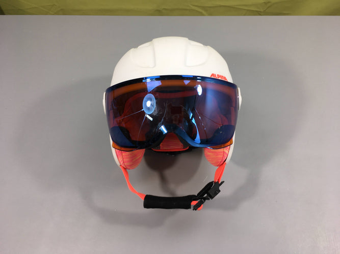 Casque de ski Alpina blanc avec visière, 48-52cm, moins cher chez Petit Kiwi